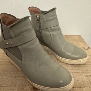 Paolo Gray Leather Sneakers